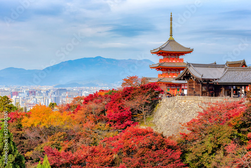 Autumn Color at Kiyomizu-dera Temple in Kyoto, Japan
