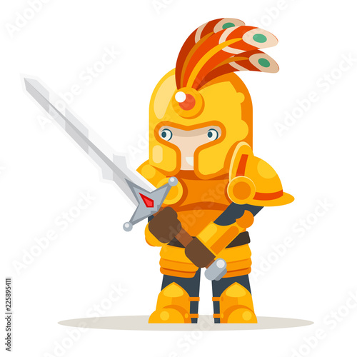 Warlord greatsword two-handed sword fantasy medieval action RPG game character layered animation ready character vector illustration