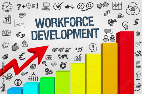 Foto Workforce Development / Diagramm mit Symbole
