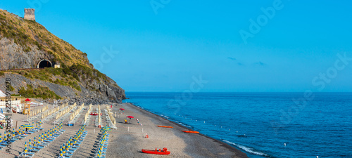 Fototapeta Naklejka Na Ścianę i Meble -  Tyrrhenian sea  beach, Campania, Italy