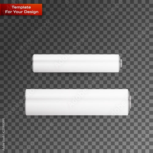 Vector blank battery on transparent backgraund