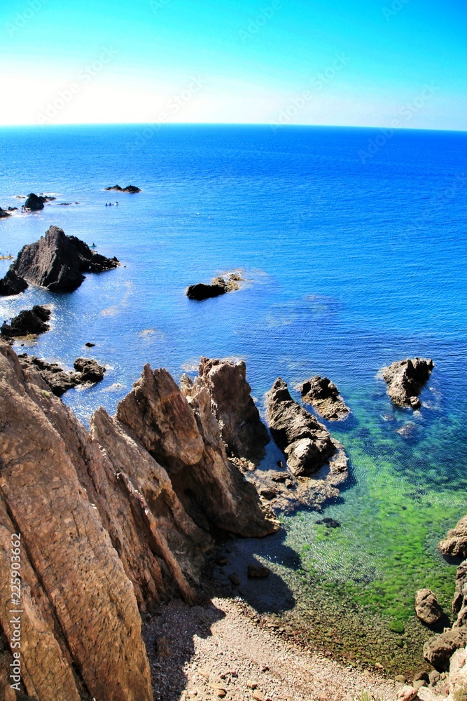 Reef of the Sirens in Cabo de Gata, Almeria, Spain Reef of the Sirens in Cabo de Gata, Almeria, Spain