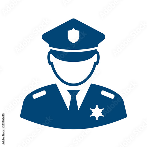 Policeman avatar vector icon