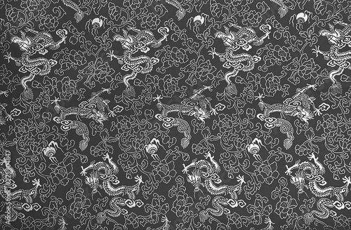 Texture of grey chinese silk