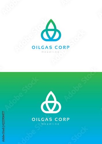 Oilgas corporation logo template. photo