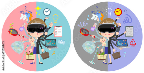 virtual reality goggle women_mulch task switch