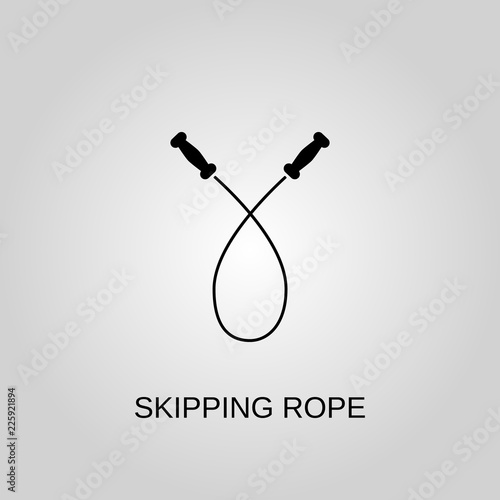 Skipping rope icon. Skipping symbol. Flat design. Stock - Vector illustration