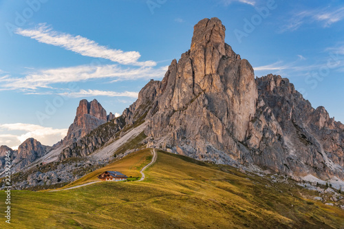 Summer view Passo Giau Dolomites, Italy, Europe photo