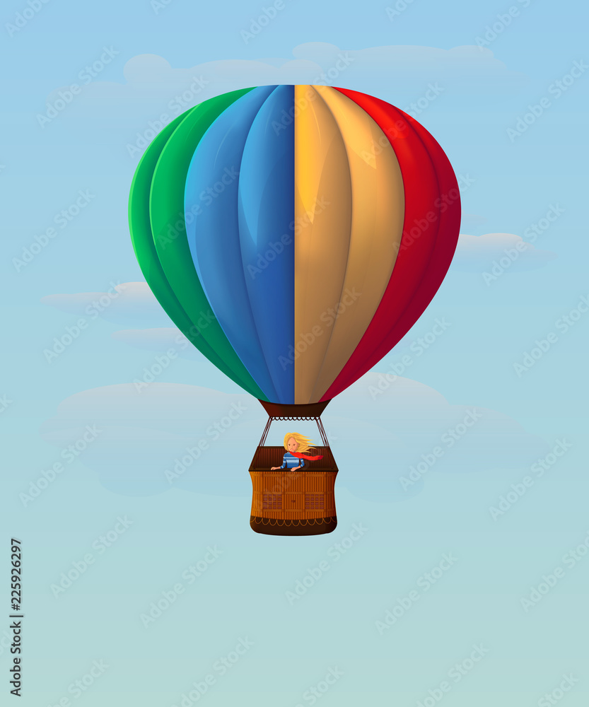 Fototapeta premium Girl and balloon