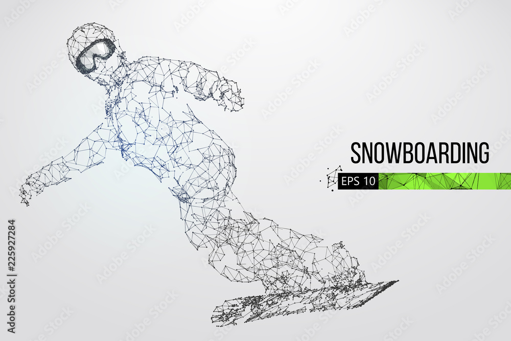 Silhouette of a snowboarder. Vector illustration Silhouette of a snowboarder. Vector illustration