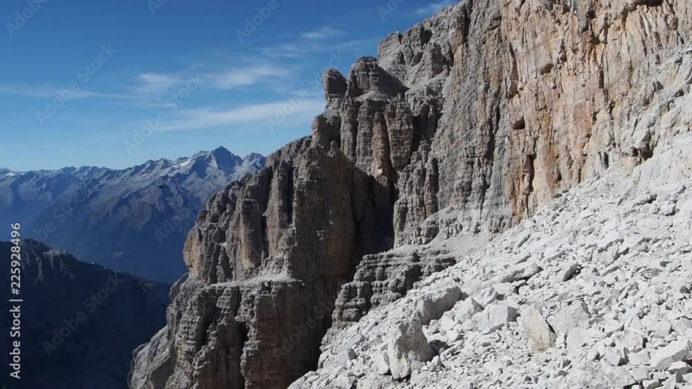 Panoramic view of famous Dolomites mountain peaks, Brenta. Trentino, Italy Panoramic view of famous Dolomites mountain peaks, Brenta. Trentino, Italy