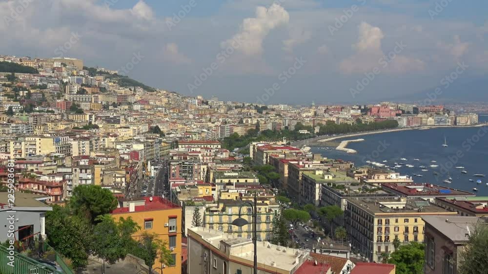 Naples, panorama of the promenade and Mergellina area Naples, panorama of the promenade and Mergellina area