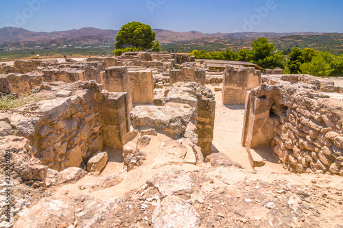 The Minoan Palace of Phaistos on Crete, Greece, Europe. photo