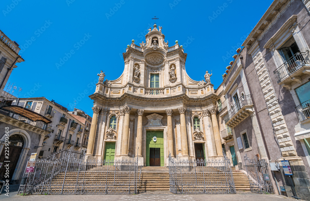 Basilica della Collegiata in Catania, Sicily, southern Italy.