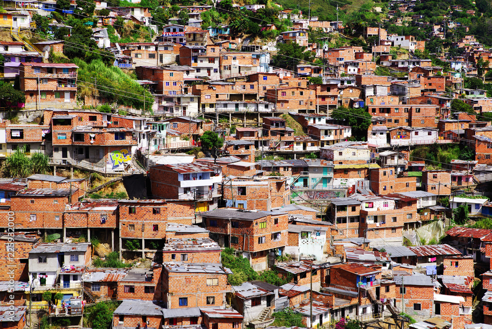 Famous District 13 of Medellin, Colombia, South America