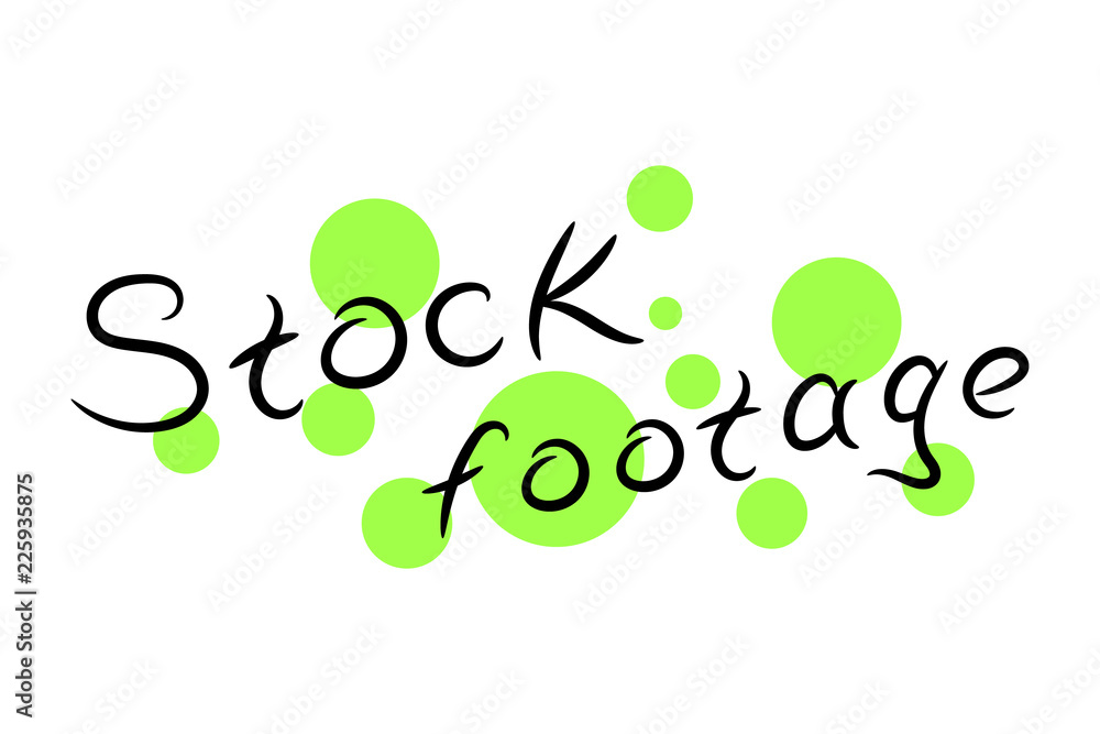 Words stock footage handwritten inscription and green circles