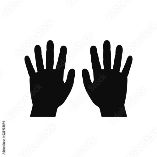 two hands vector icon