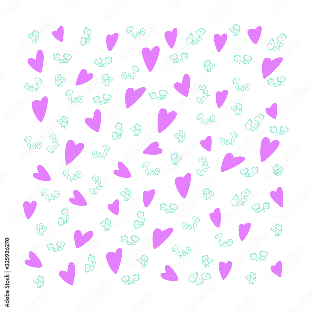Valentine's day background with hearts, vector illustration Valentine's day background with hearts, vector illustration