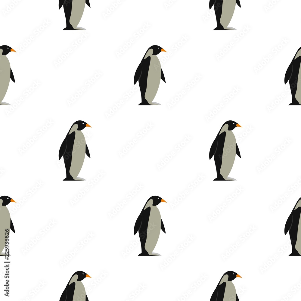 Penguin pattern seamless background in flat style repeat vector illustration Penguin pattern seamless background in flat style repeat vector illustration