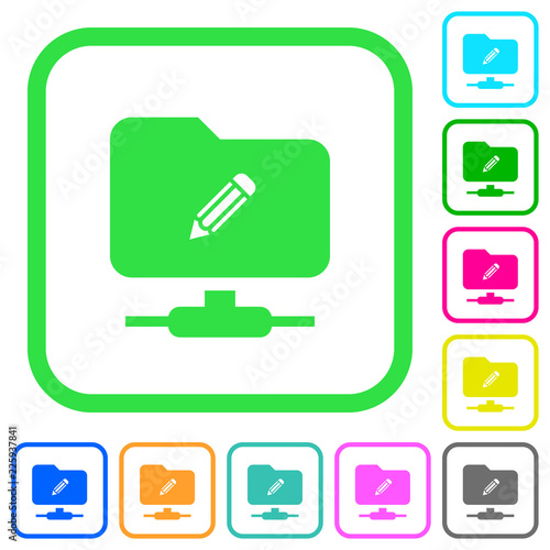 FTP edit vivid colored flat icons