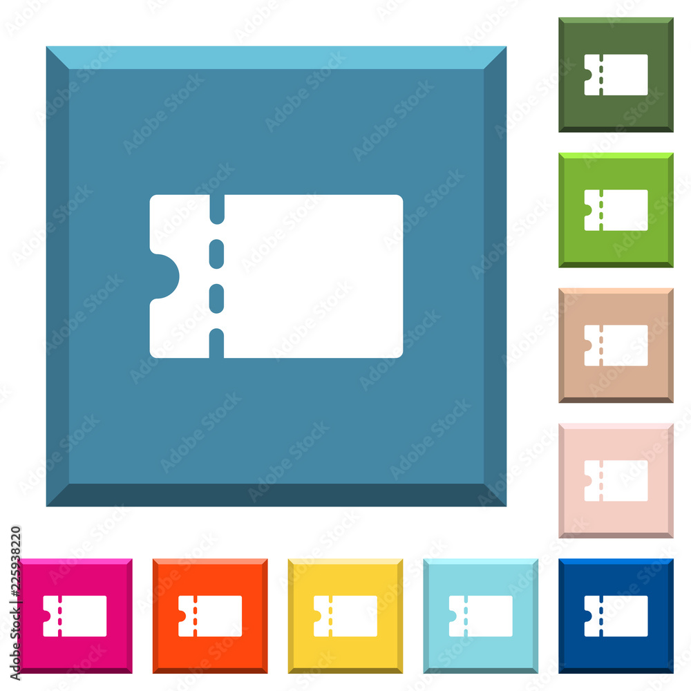 Blank discount coupon white icons on edged square buttons Blank discount coupon white icons on edged square buttons