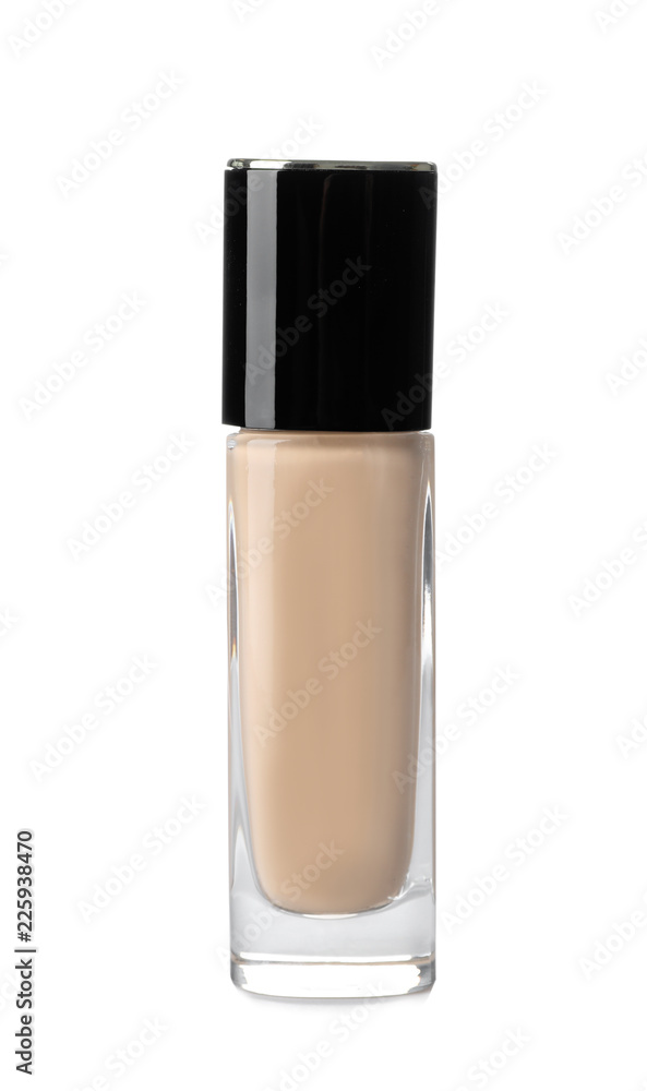 Bottle of skin foundation on white background Bottle of skin foundation on white background