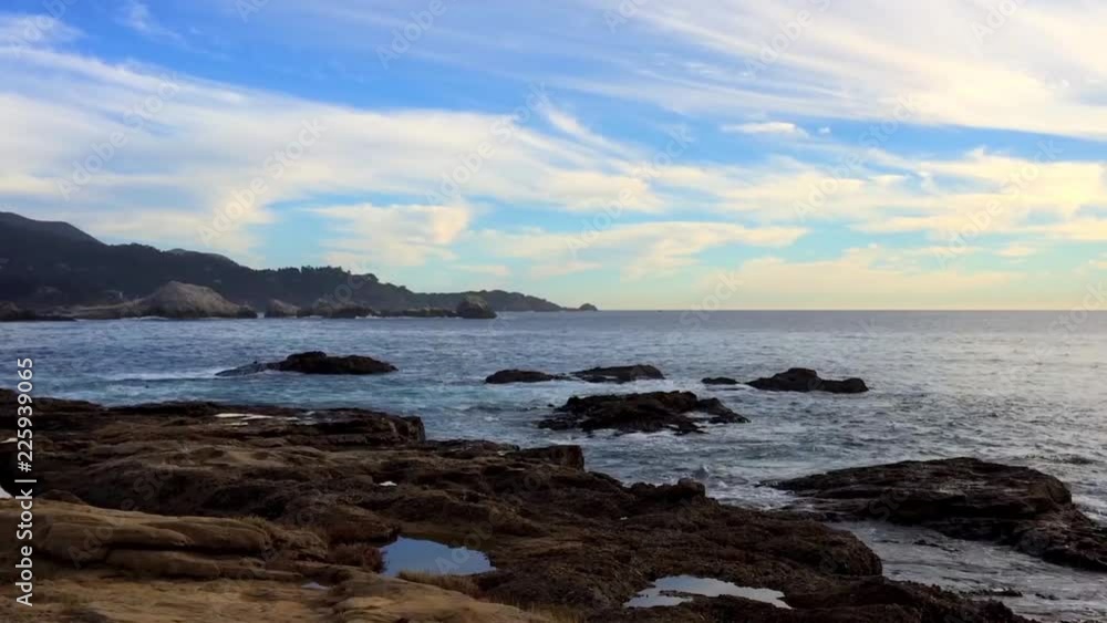 The Pacific Ocean at the Point Lobos State Natural Reserve, California, United States. The Point Lobos protected areas provide shelter to a wide range of fish, invertebrates, birds, and marine mammals The Pacific Ocean at the Point Lobos State Natural Reserve, California, United States. The Point Lobos protected areas provide shelter to a wide range of fish, invertebrates, birds, and marine mammals