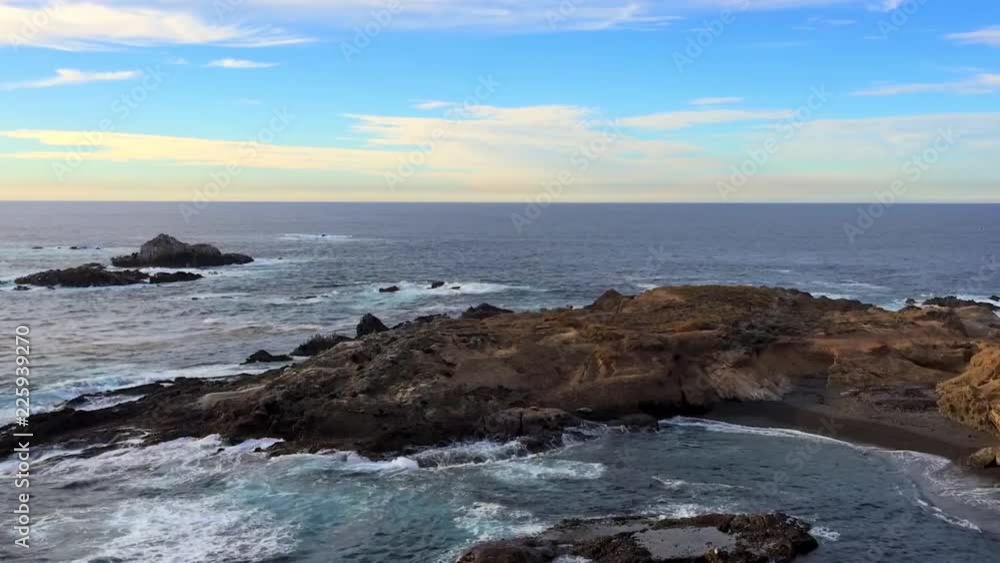 The Pacific Ocean at the Point Lobos State Natural Reserve, California, United States. The Point Lobos protected areas provide shelter to a wide range of fish, invertebrates, birds, and marine mammals The Pacific Ocean at the Point Lobos State Natural Reserve, California, United States. The Point Lobos protected areas provide shelter to a wide range of fish, invertebrates, birds, and marine mammals