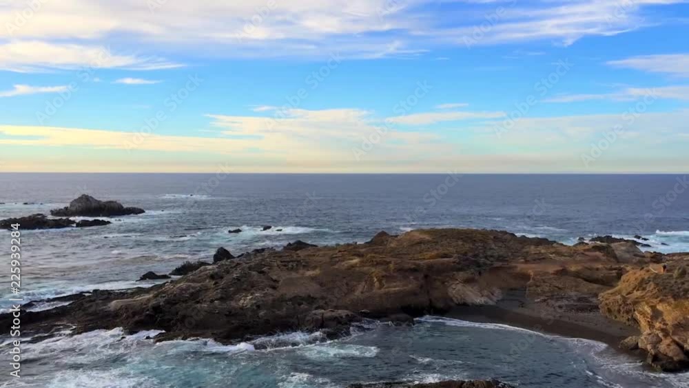 The Pacific Ocean at the Point Lobos State Natural Reserve, California, United States. The Point Lobos protected areas provide shelter to a wide range of fish, invertebrates, birds, and marine mammals The Pacific Ocean at the Point Lobos State Natural Reserve, California, United States. The Point Lobos protected areas provide shelter to a wide range of fish, invertebrates, birds, and marine mammals