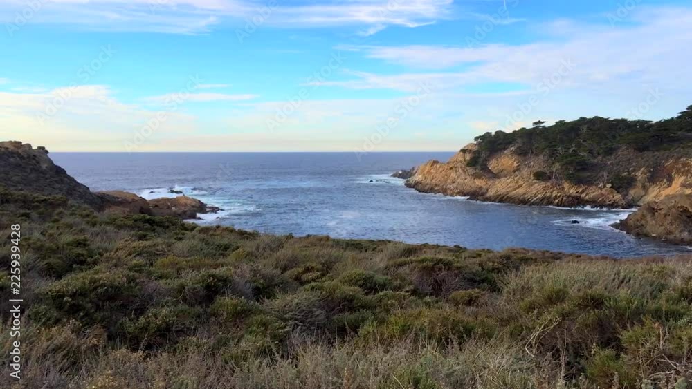 The Pacific Ocean at the Point Lobos State Natural Reserve, California, United States. The Point Lobos protected areas provide shelter to a wide range of fish, invertebrates, birds, and marine mammals The Pacific Ocean at the Point Lobos State Natural Reserve, California, United States. The Point Lobos protected areas provide shelter to a wide range of fish, invertebrates, birds, and marine mammals