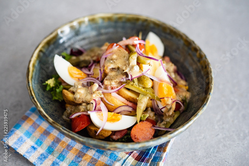 salad with chicken and egg