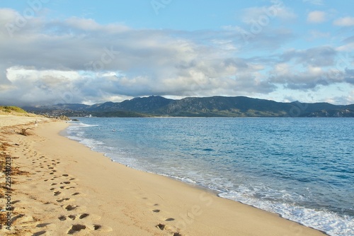 Corsica-beach near Propriano at sunset