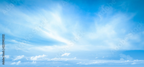 World environment day concept: Abstract white cloud and blue sky in sunny day texture background 