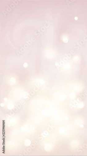 Pink bokeh effect vector abstract light greeting card vertical background