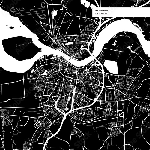 Area map of Aalborg, Denmark