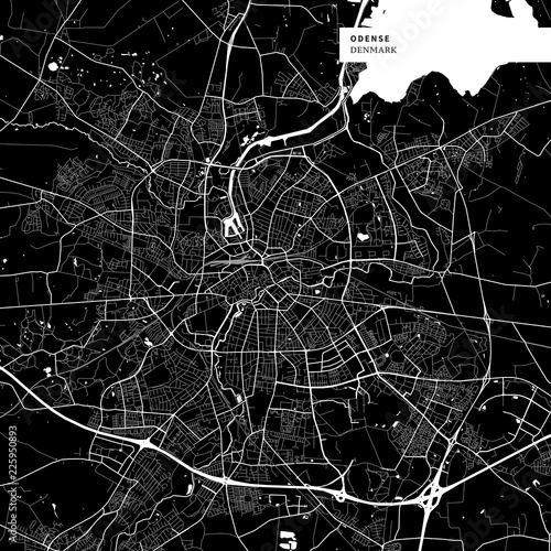 Area map of Odense, Denmark