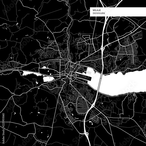 Area map of Vejle, Denmark