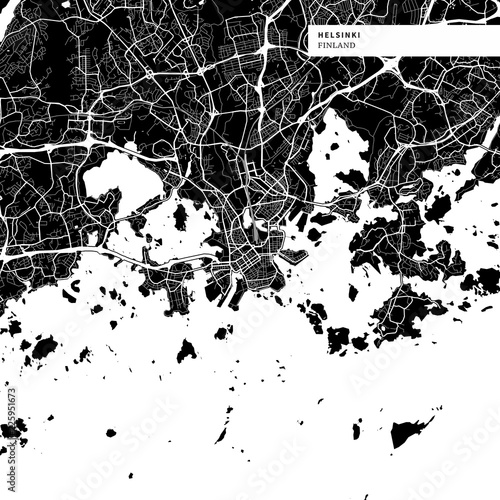 Area map of Helsinki, Finland