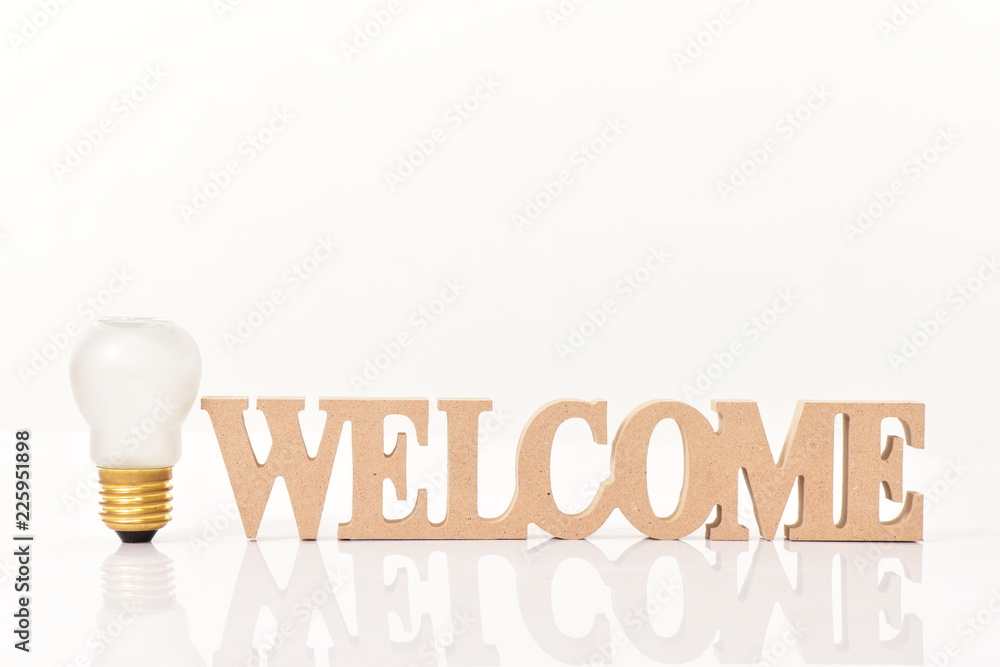 電球とwelcome 電球とwelcome