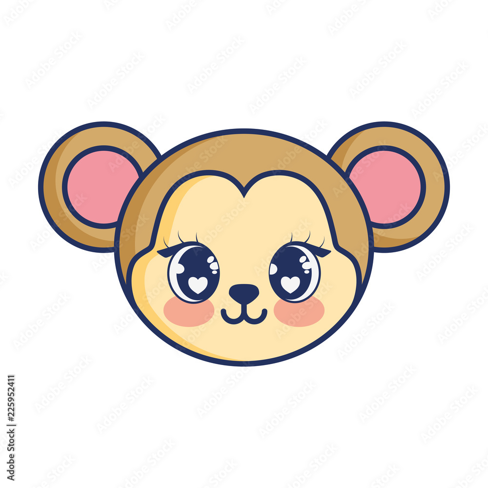 cute monkey adorable character