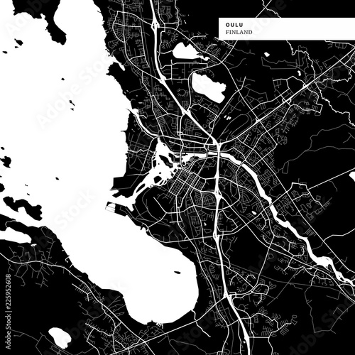 Area map of Oulu, Finland