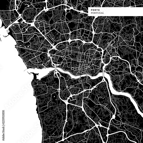 Area map of Porto, Portugal