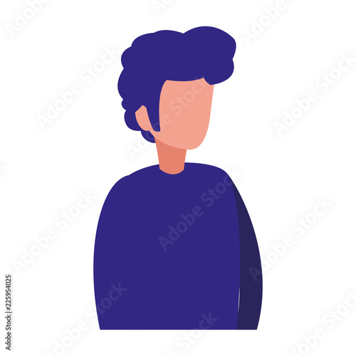 young man modeling character