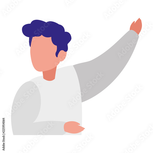 young man modeling character