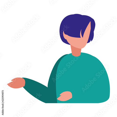 young man modeling character
