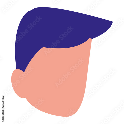 young man head avatar character