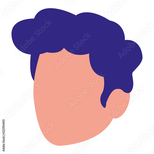 young man head avatar character