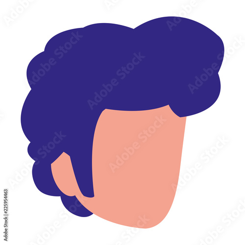 young man head avatar character