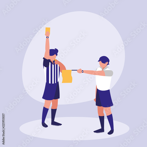 soccer referee men avatar character