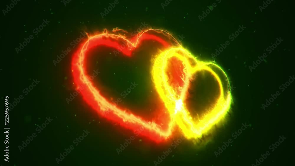 Animation of fire or flow energy from symbol heart and love. Animation of seamless loop. Animation of fire or flow energy from symbol heart and love. Animation of seamless loop.